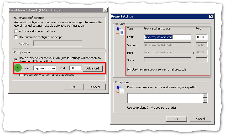 KB10117 - IE: Configure Proxy Settings