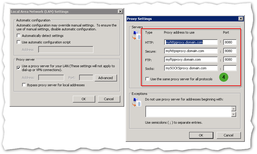 KB10117 - IE: Configure Proxy Settings