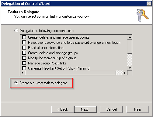 KB10118 - AD: Delegate reset password and unlock account