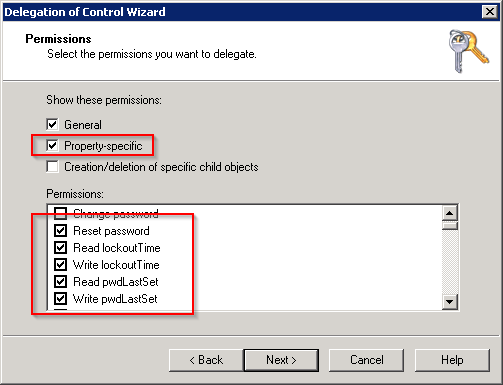 KB10118 - AD: Delegate reset password and unlock account
