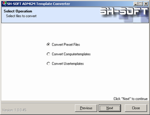 ADMGM - Tool Template Converter