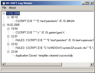 Log Viewer application window